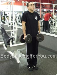 dumbbell shrug exercise