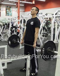 barbell shrug