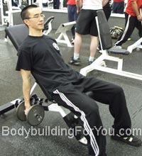 incline dumbbell curl