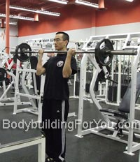 standing barbell curl