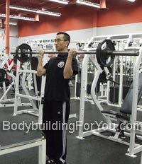 standing barbell curl