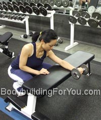 reverse dumbbell wrist curl