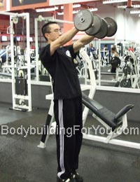 dumbbell front raise exercise