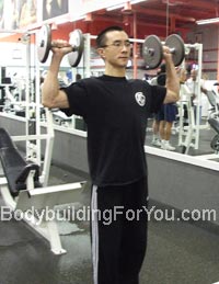 standing dumbbell press