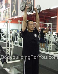 standing dumbbell press