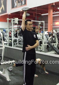 triceps extension dumbbell overhead